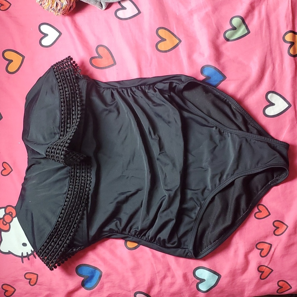 Kona sol black strapless swimwear